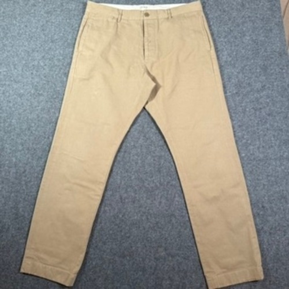Todd Snyder Mens Selvedge Chino Pants Khaki Tan 100% Japanese Cotton 36x32